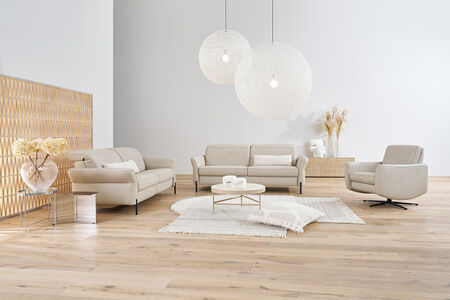 Futuristisches Sofaprogramm mit kompromissloser Kombinierbarkeit.